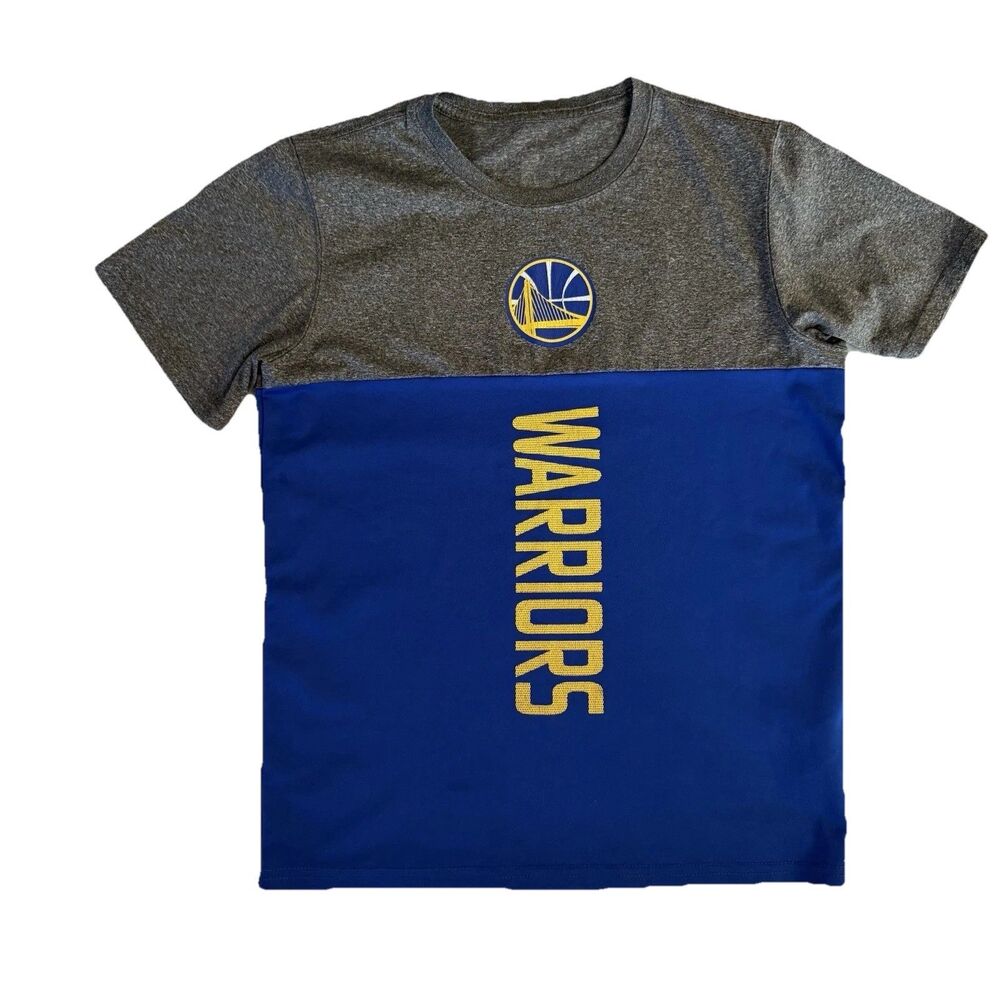 NBA Golden State Warriors Kevin Durant Boys YL-YXL Blue Gray Performance Tshirt